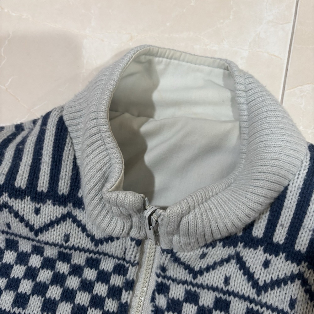 Vintage Chore Coat Barn Jacket Winter Pattern Zip Women's S Aztec Snowflake 90s - Picture 5 of 8